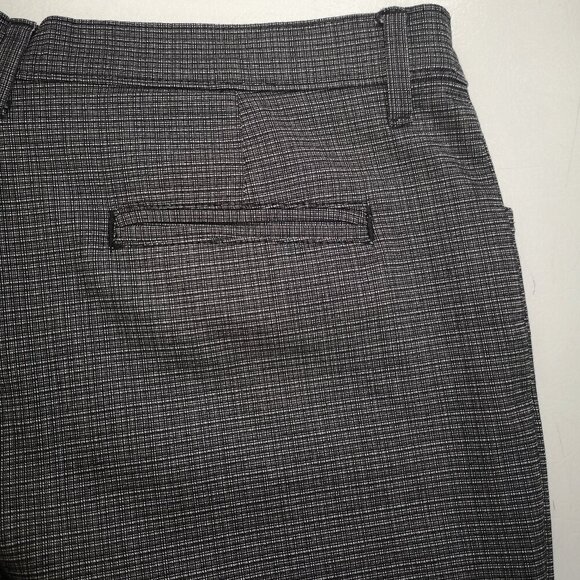 Lee All Day Pant Ladies Size 12 Medium Straight Legs Dark Grey Plaid Pants - Picture 9 of 14